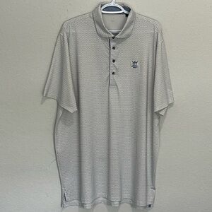 Greyson Polo Golf Shirt Gray & White Pattern Men’s Size XL